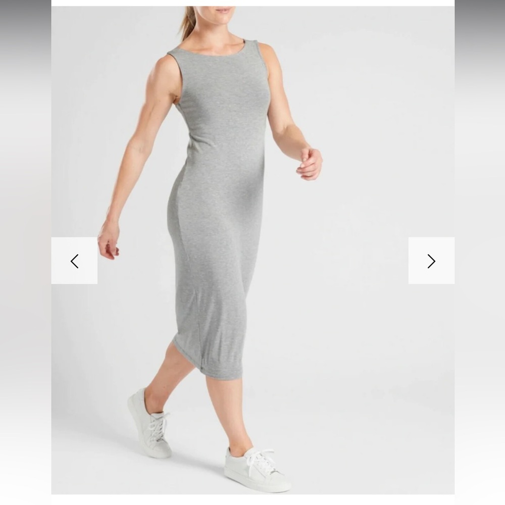 Athleta Santorini Midi Solid Dress, NWT size XS